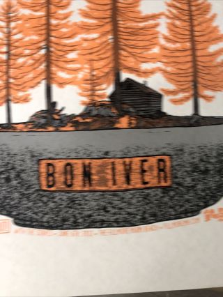 Bon Iver Rare Limited Edition Event Silk Screened Poster 2