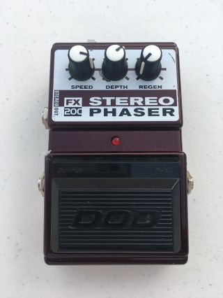 Dod Digitech Fx20c Stereo Phasor Analog Phase Shifter Rare Guitar Effect Pedal
