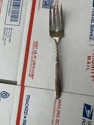 Vintage Collectible Fork 6.  25 " Wm A.  Rogers Silver Overlaid - Oneida Ltd