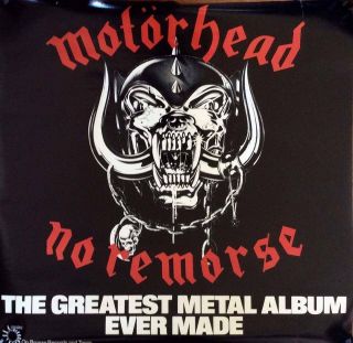 Motorhead Rare Version No Remorse 1984 Poster Lemmy Hawkwind