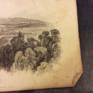Antique Book Print - Bath from the Vicinity of Prior Park - c.  1850 2