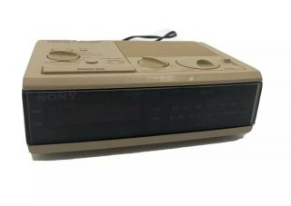 Vintage Sony Dream Machine Fm - Am Digital Clock Radio Icf - C3w