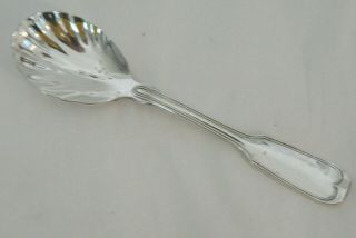 Reed & Barton Fiddle1979 Silverplate Sugar Shelll Spoon 6 - 1/8 "