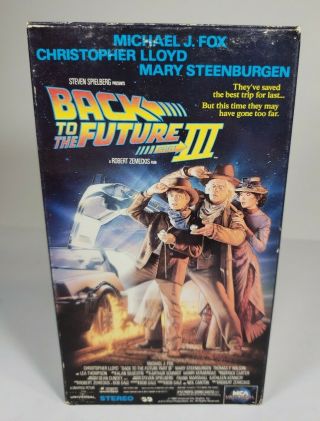 Back To The Future 3 Iii Vhs Michael J Fox Christopher Lloyd Mary Steenburgen G1