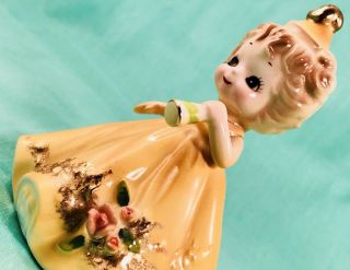 Happy Birthday Cute Girl Figurine Estate Vintage Josef Originals - So Rare