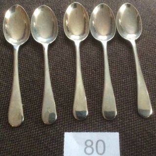 Vintage Silver Plated Teaspoon.  C Bros X 5 - 13cm