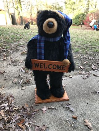 Dan Dee Collectors Choice Large Welcome Black Bear - Rare,  Hard To Find 36”