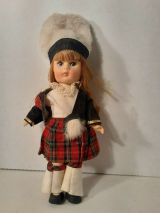 Vintage Vogue Doll 1977 Scottish Girl Kilt Clothes Outfit 8 " Blue Eyes