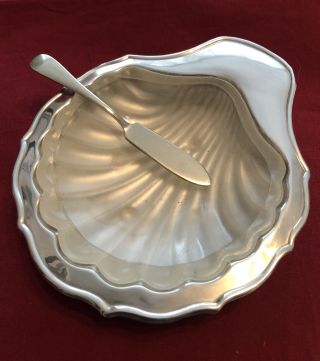 Vintage Silver Plated Butter Dish By David Hollander & Sons Ltd.  C.  1920’s - 1930’s