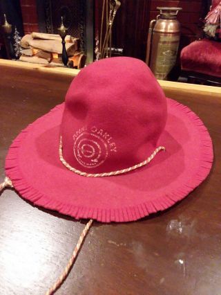 Extremely Rare C 1950s Annie Oakley Hat Vintage Western Childs Costume Play