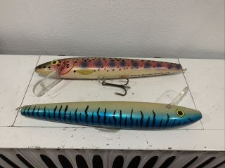 2 Giant Rapala Mountain Fishing Lure Rare Store Display 28 " As - Is