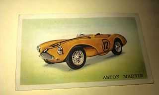 1956 Aston Martin Race Car - Van Melle Biscuits Belgium Trade Swap Card - Rare