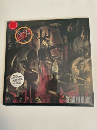 Slayer Colored Red Vinyl Lp Reign In Blood Unplayed Very Rare Release Ex,