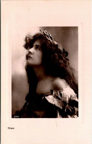 C45 - 7113,  Real Photo,  Pretty Girl Topic,  Antique 1900 - 10s Postcard.