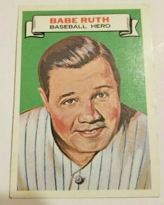 Babe Ruth York Yankees Vintage 1967 Topps Who Am I? Card 12 Rare Vg