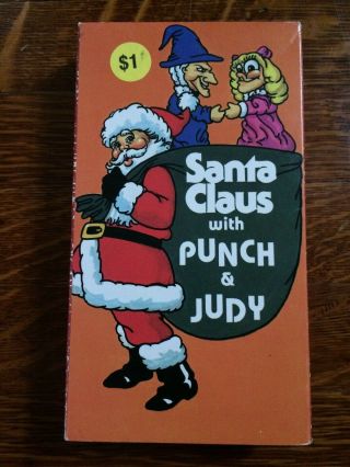 Santa Claus Punch & Judy Vhs Rare Color Animation Puppets Christmas Holiday Show
