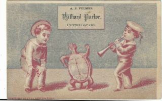 Antique Advertising / Trade Card A.  P.  Fulmer,  Billiard Parlor,  Lancaster,  Pa