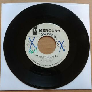 Lesley Gore All Of My Life Dj Promo Rare 45 7 " Pop Soul Mercury Record Vinyl