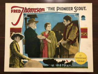 Rare 1928 Lobby Card - The Pioneer Scout Fred Thomson Paramount Picture