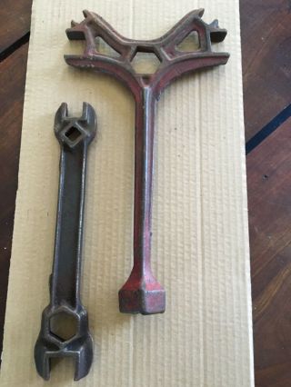 Antique Cast Iron Buggy Wrench Primitive Carriage Farm Implement Mechanic Tools