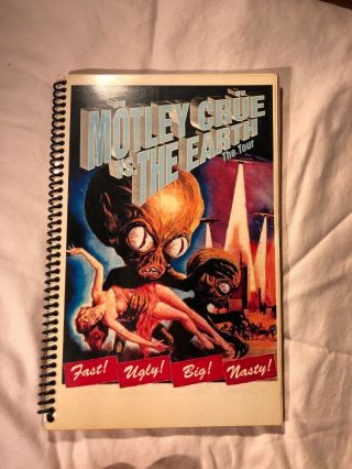 Motley Crue Motley Crue Vs.  The Earth The Tour 1997 Tour Itinerary Book Rare