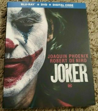 Joker Blu Ray 2019 With Slipcover Outer Slip Outerslip Rare Comic