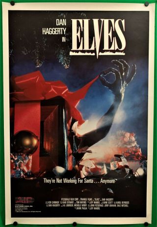 Ultra Rare 1989 Elves And Alien Seed Double Sided One Sheet Rolled Poster