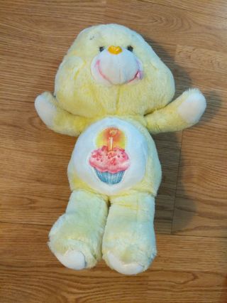 Kenner 13 " Cupcake Birthday Care Bear Yellow Vintage 80s Plush Stuffed