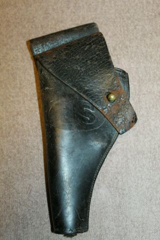 Rare Pre To Early Ww1 U.  S.  Army Left Side.  38 Cal.  Ria Leather Holster