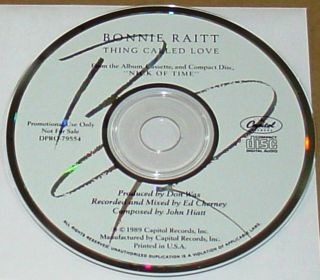 Bonnie Raitt Thing Called Love Rare 1989 Promo Cd Single Don Was John Hiatt
