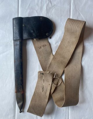 Antique Leather And Brass Bayonet Sheath (4)