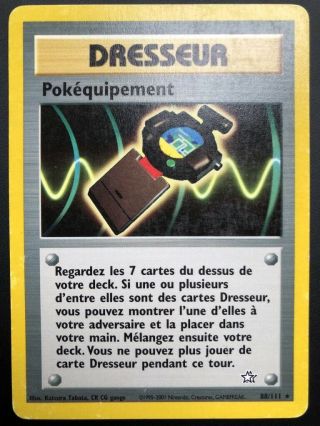 Carte Pokemon Pokequipement 88/111 Rare Néo Génésis Wizard Fr