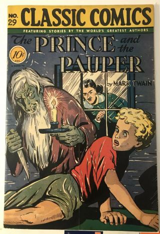 Rare First Edition Classic Comics No 29 The Prince And The Pauper By Twain 1944