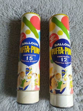2 X Vintage Puffa Pump Balloon Pumps (no Balloons)