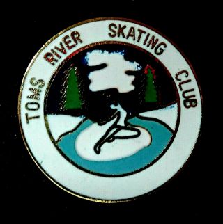 ^^^^rare Vintage Toms River Skating Club Snow Ski Resort Lodge Pin Badge