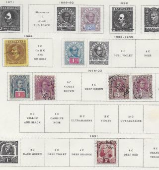 8 Sarawak Stamps From Quality Old Antique Album 1889 - 1931