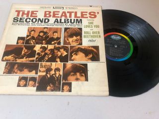 Rare 1964 Orig The Beatles Second Album Lp St 2080 Stereo Capitol Inner Record