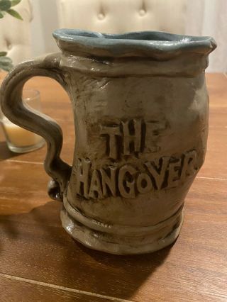 Jim Rumph 1971 Rare Vintage Pottery Mug,  The Hangover w/ Pink Elephant 2