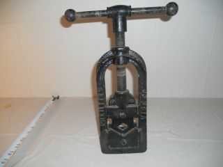 Rare Vintage Prentiss Pipe Vise Clamp Antique Tool Table Christmas Gift For Him