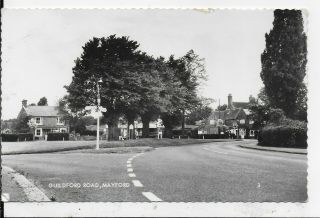 Rare Vintage Postcard,  Guildford Road,  Mayford,  Surrey,  1960,  Rp
