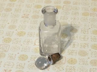 Antique Vintage Larkin Soap Co Buffalo Ny Embossed Bottle Glass & Cork Stopper