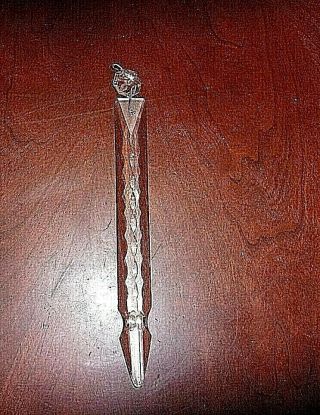 Antique Vintage Gothic Chandelier Sconce Or Lamp Part Spear Prism 6 1/4 " L 20