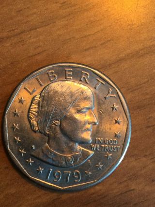 Very rare 1979 S SUSAN B ANTHONY $1 DOLLAR COIN BLOB and outline rim errors 2