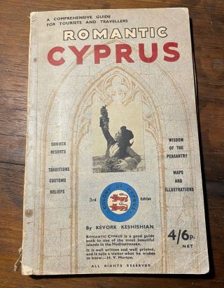 Romantic Cyprus Travel Guide From 3rd 1948 Pull Out Maps Kevork Keshishian Rare