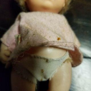 VINtage EEGEE Baby Doll Drink - n - Wet 6” Rooted Hair In Outfit 3