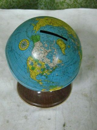 918g - 1 Vintage Small Ohio Art Globe,  Pre World War Ii 5/8 In Dent