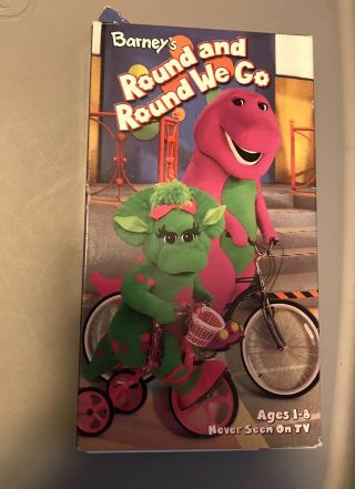 Barney Vhs Tape Barney’s Round And Round We Go Movie Never Seen On Tv Ages 1 - 5