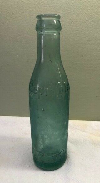 Rare Early 1900’s Blue Straight Side 6 Oz.  Pepsi Cola Bottle Bern Nc
