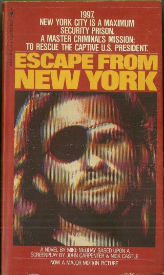 Rare Paperback Book - Movie - Tie - In - Escape From York - 1st Ed.  1981