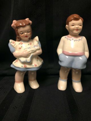 Rare Vintage Florence Ceramics Figurines Susie And Butch